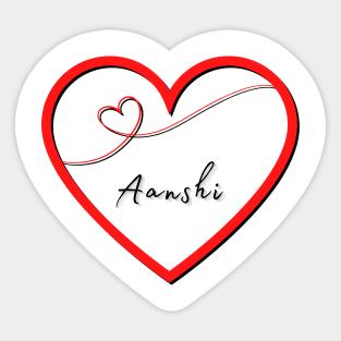 AANSHI Name Shirt in Heart Sticker